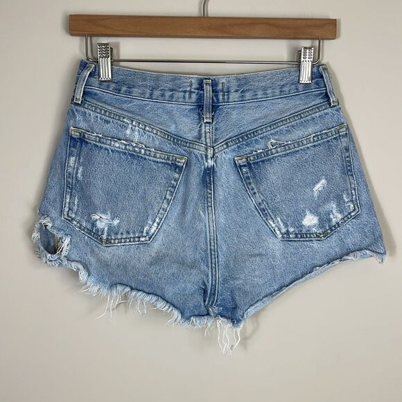 Agolde Parker Shorts Button Up Fly Distressed Size 25 - Picture 3 of 7